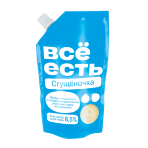 Продукт сгущенный с сахаром с ЗМЖ 8,5% 270г. ТМ “Всё есть”